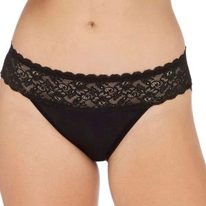 1 Pair - Bikini Lace Trim Bambooty Period Panties